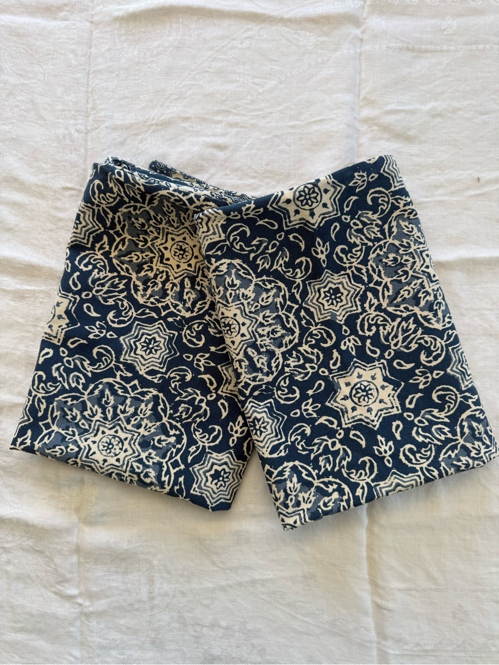 Potterybarn medallion blue pillow covers